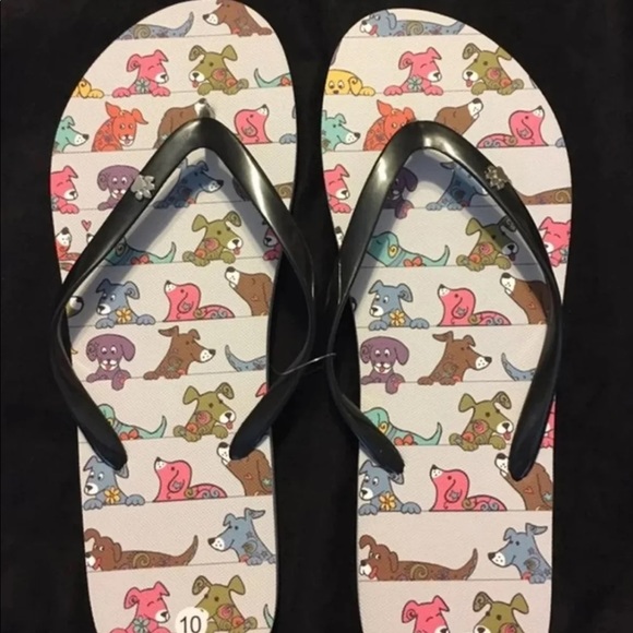 Flip Flops With Dog Print - Picture 2 of 8